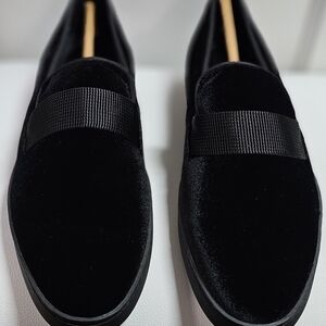 Calvin Klein Men's Black Velvet Slip-Ons